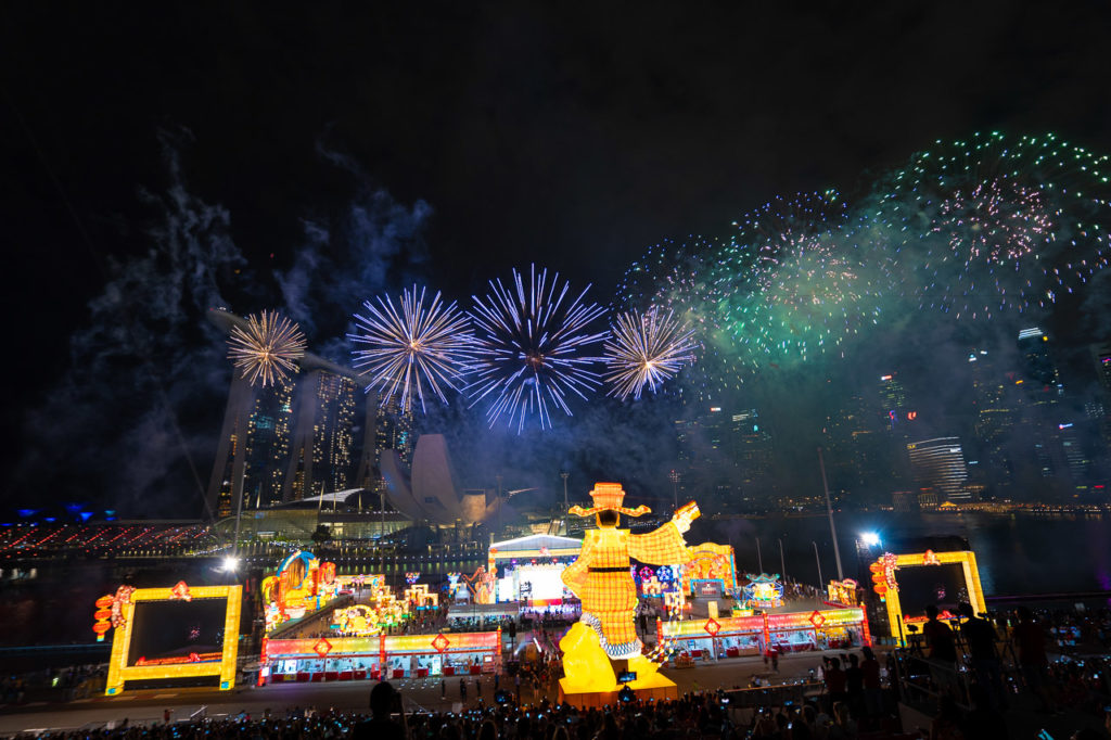 Chinese New Year Fireworks at River Hongbao 2020, The Float @ Marina Bay