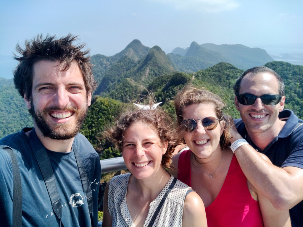 Armand, Johanna, Hortense & Arnaud at Gunung Mat Chinchang, Langkawi