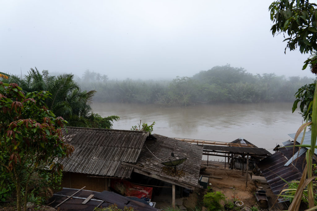 Kraburi River nearby Mamu with Myanmar on the opposite side