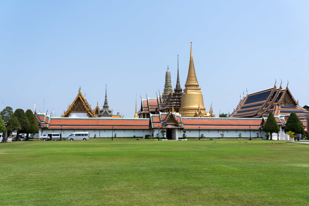 Wat Phra Kaew seen from the Outer Court of the Grand Palace, Bangkok