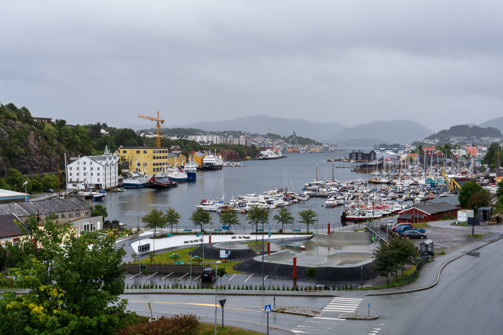 Kristiansund seen from the viaduct on Wilhelm Dalls vei