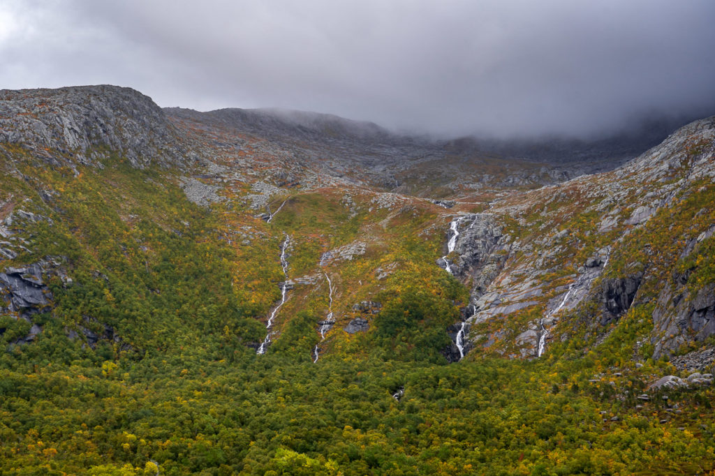 Waterfalls on Innerhatten nearby Andalsvåg