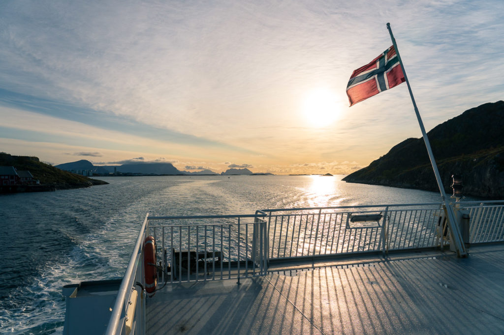Ferry Bodø-Moskenes across the Vestfjorden